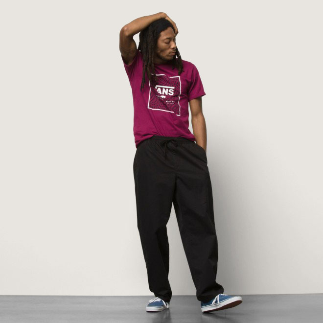 레인지 배기 테이퍼드 엘라스틱 웨이스트 팬츠